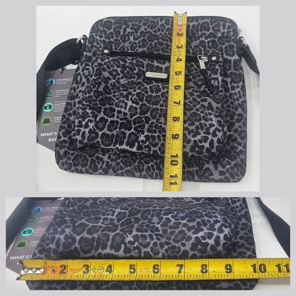 Baggallini New Classic Go Bagg Black Cheetah Includes RFID Phone Wristlet NWT - Picture 12 of 12